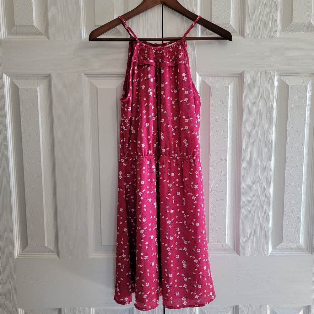 Miami by Francesca’s Floral Midi Dress Spaghetti Strap Women’s Small 34”